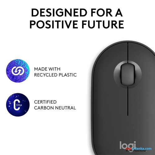 LOGITECH PEBBLE M350 S - MODERN, SLIM, SILENT MOUSE WITH BLUETOOTH (1Y)